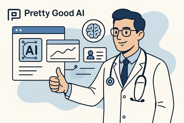 Healthcare professional using AI technology